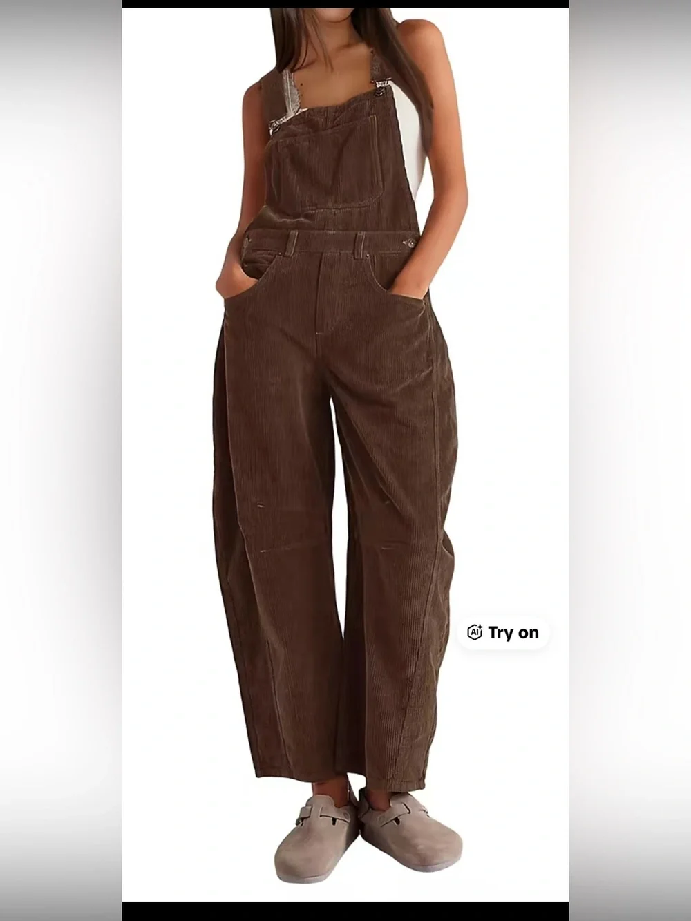 corduroy barrel style overalls - Picture 1 of 1